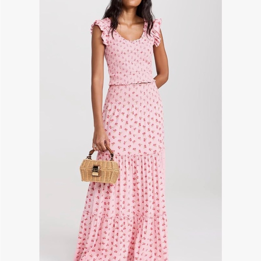 Loveshack Fancy Smocked Floral Skirt and Top Set 🌸🌺